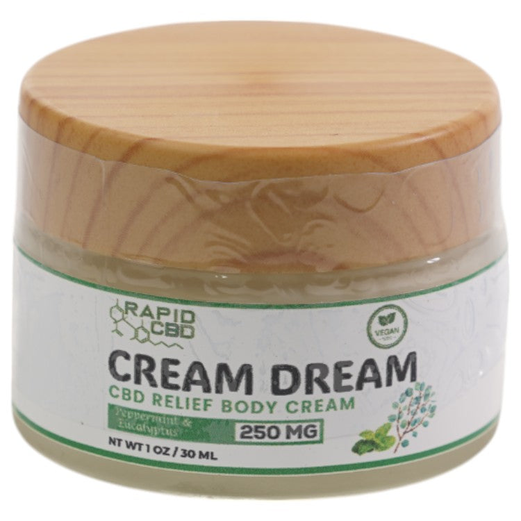 Rapid CBD Cream Dream Body 250mg (1oz/30ML)-Peppermint & Eucalyptus