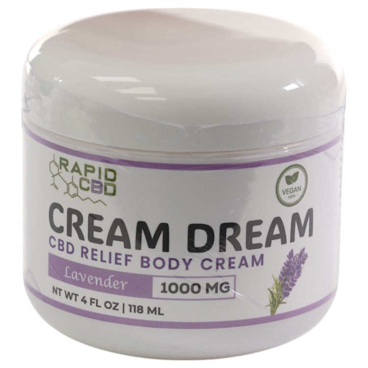 Rapid CBD Cream Dream Body 1000mg (4oz/118ML)-Lavender