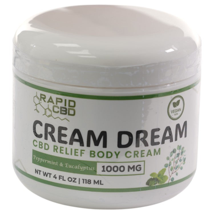 Rapid CBD Cream Dream Body 1000mg (4oz/118ML)-Peppermint & Eucalyptus
