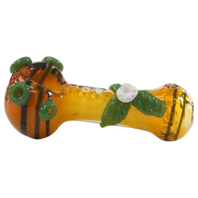 Unbranded Hand Pipe Glass Flower 4.0"