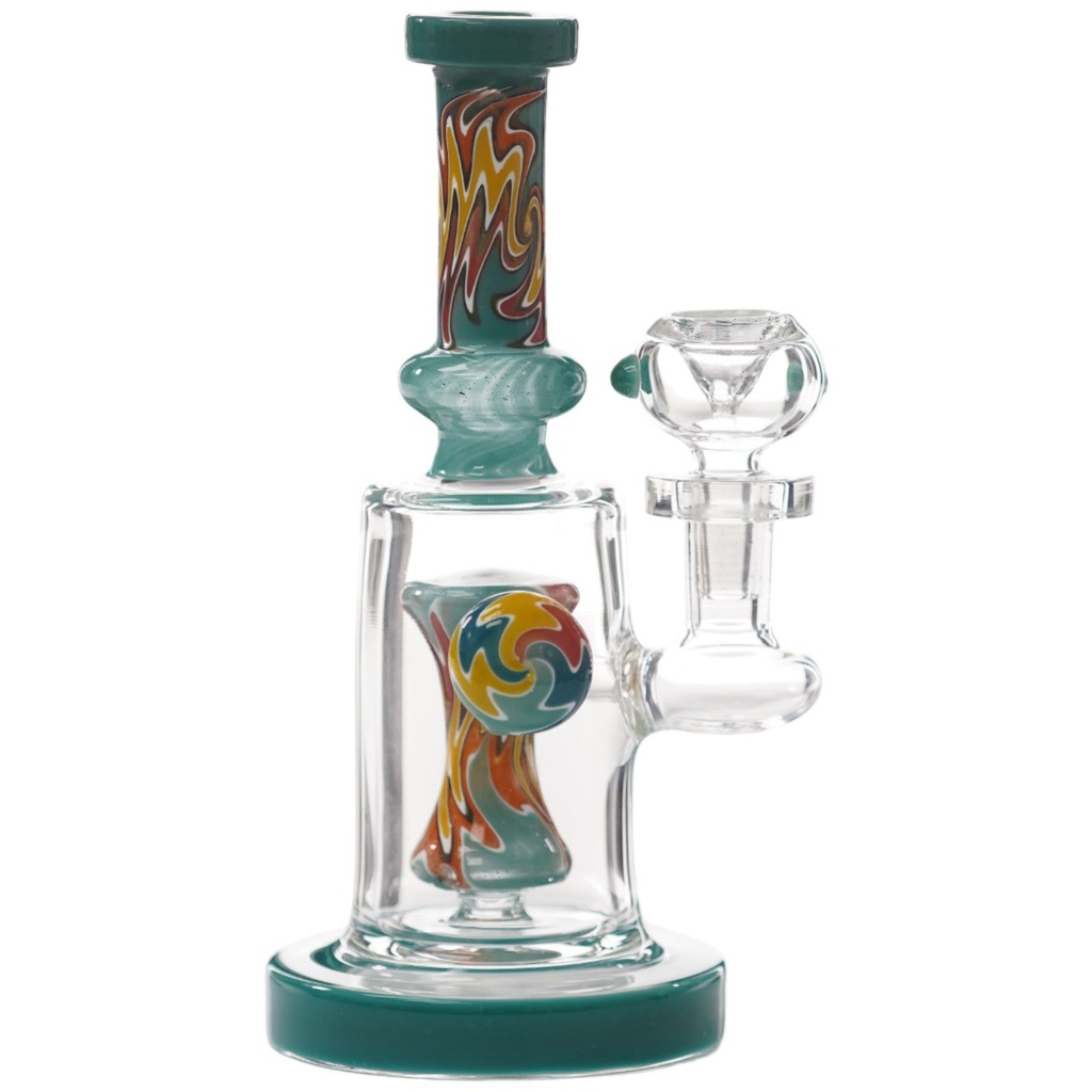 Unbranded Glass Fancy (7026) 7.0"-Teal
