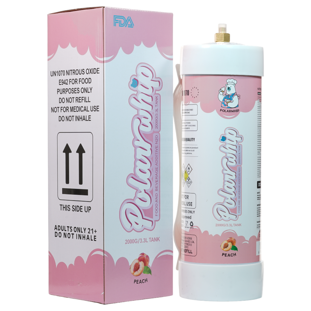 Polar Whip Chargers With Safety Relief Valve 3.3L 2000 GR-Peach (2 packs per Box)