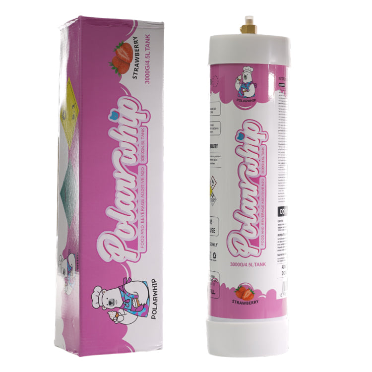 Polar Whip Chargers With Safety Relief Valve 4.5L 3000 GR-Strawberry (1 pack per Box)