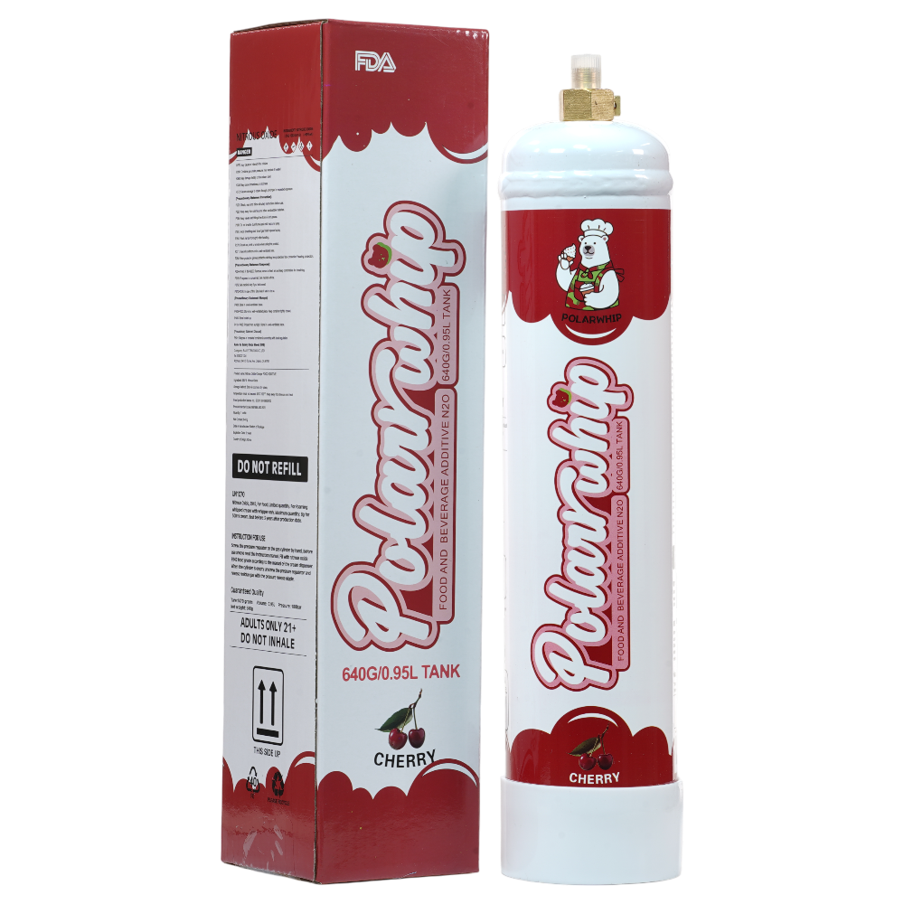 Polar Whip Chargers With Safety Relief Valve 0.95L 640 GR-Cherry (6 packs per Box)