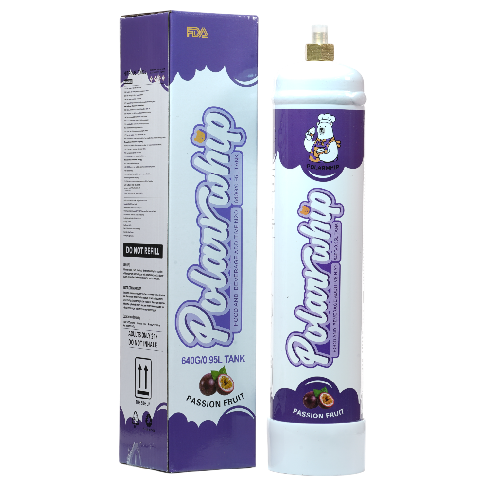 Polar Whip Chargers With Safety Relief Valve 0.95L 640 GR-Passion Fruit (6 packs per Box)