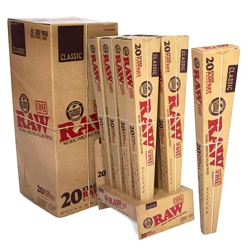 RAW Cones Classic 20- Stage  20-pack