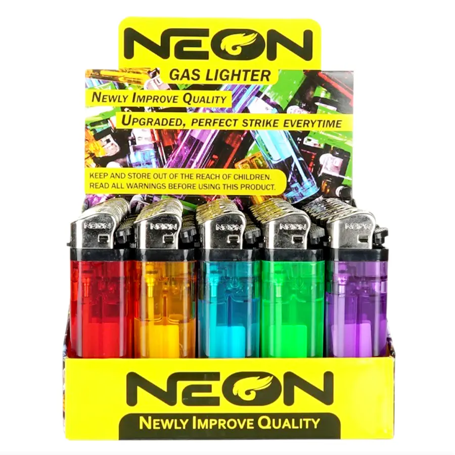 NEON Lighters Disposable Lighter 1 CT NON-REFILLABLE (50 per pack)