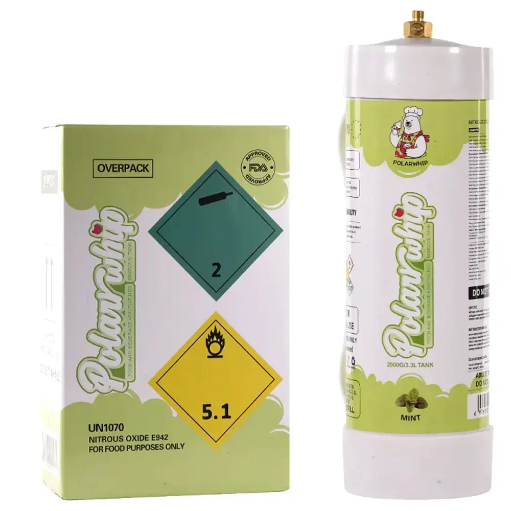 Polar Whip Chargers With Safety Relief Valve 3.3L 2000 GR-Mint (2 packs per Box)