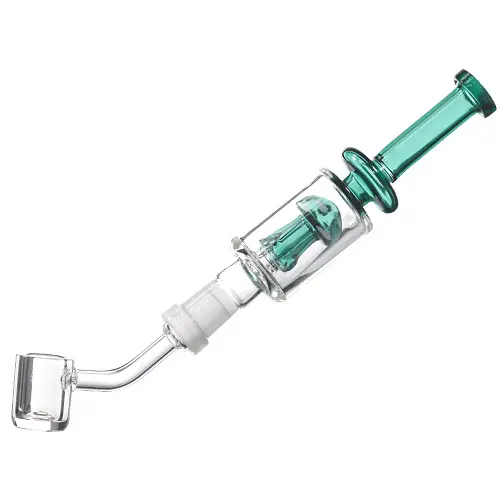 Nectar Collector Mushroom with / 4mm 5578a 14mm 8" Teal