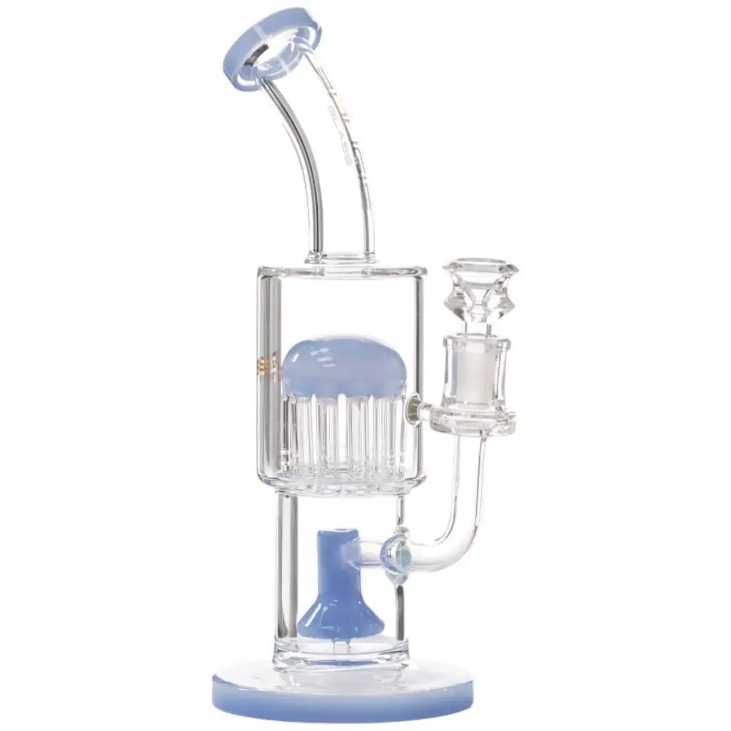 Bougie Glass Shower Bottom Tree Top (8830) 10.0" Jade Blue