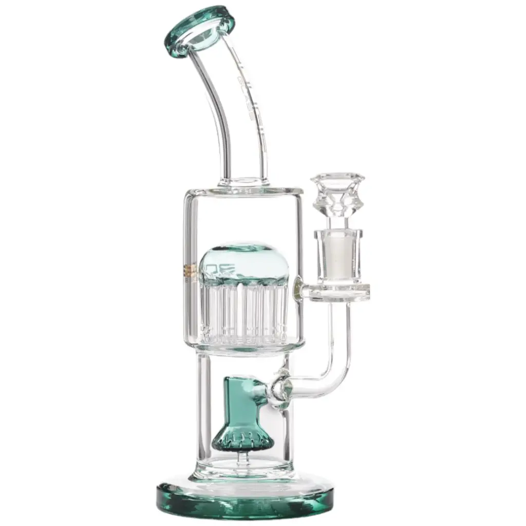 Bougie Glass Shower Bottom Tree Top (8830) 10.0" Teal