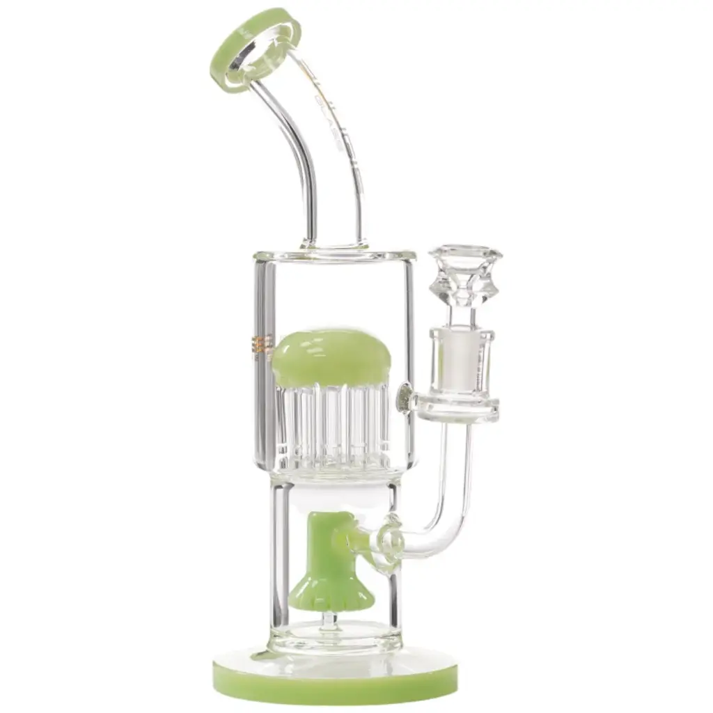 Bougie Glass Shower Bottom Tree Top (8830) 10.0" Milky Green