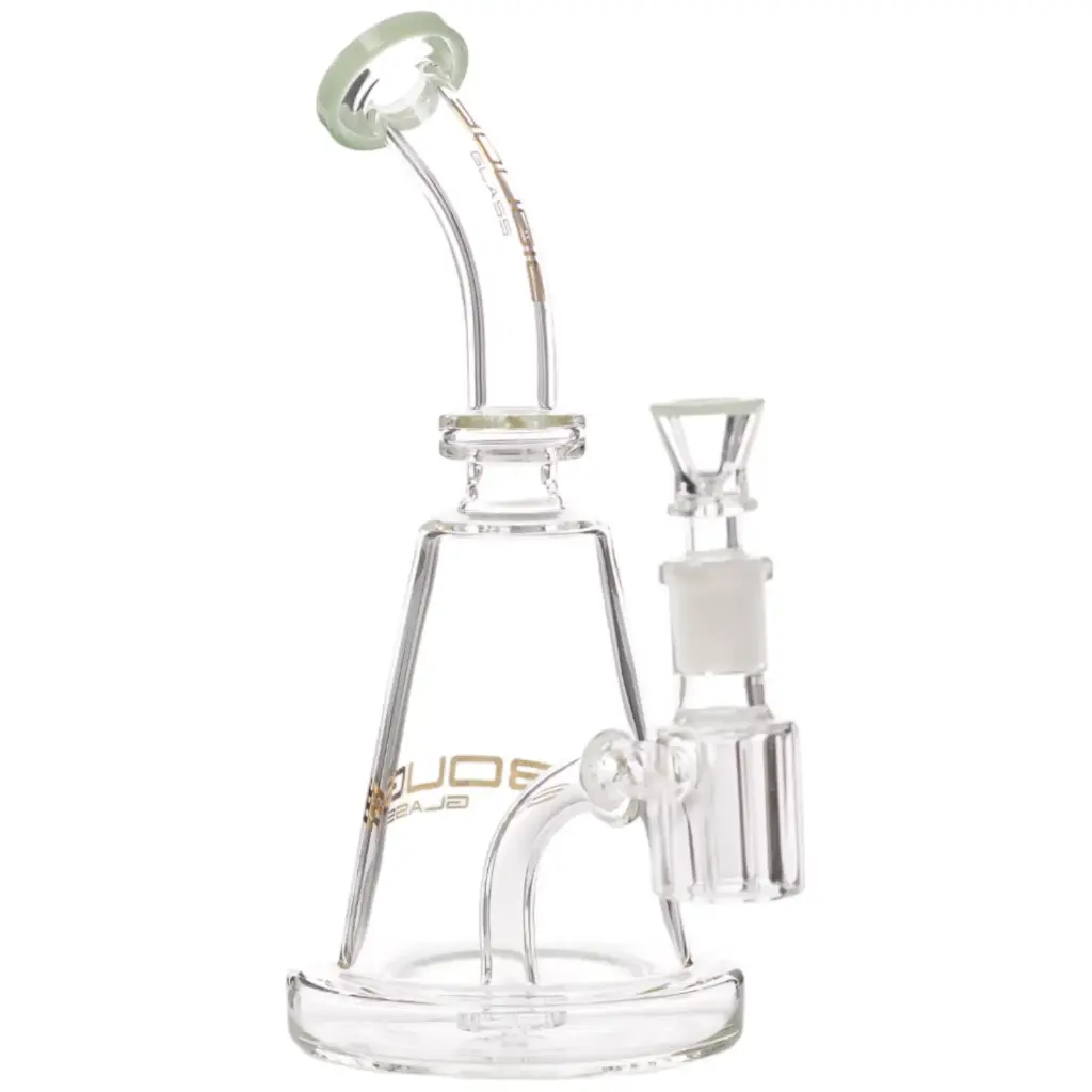 Bougie Glass Perc (8837) 8.5" Aqua
