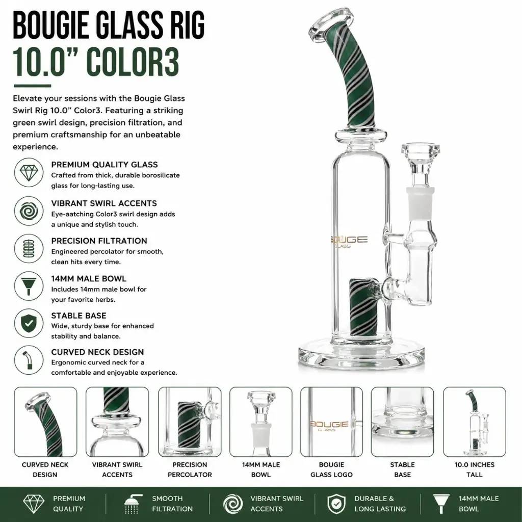 Bougie Glass Swirl (8840) 10.0" Color3