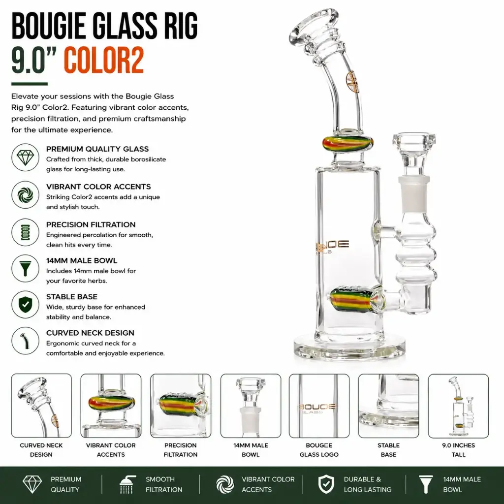Bougie Glass Rig (8841) 9.0" Color2