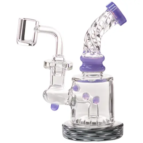 Unbranded Glass 3 Dotes with Shower (7199) 6.0" Purple