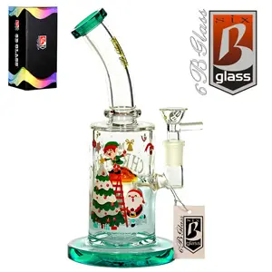 6B Glass W.P. 9.0"- Teal (B-70) Glow In the Dark