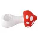 Silicone Hand Pipe Heavy Mushroom 4.0" (3 per pack)