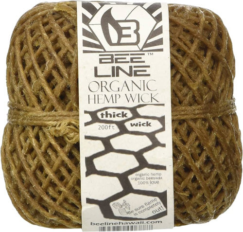 BEE LINE Hemp Wick Spool Thick  200ft 1ct