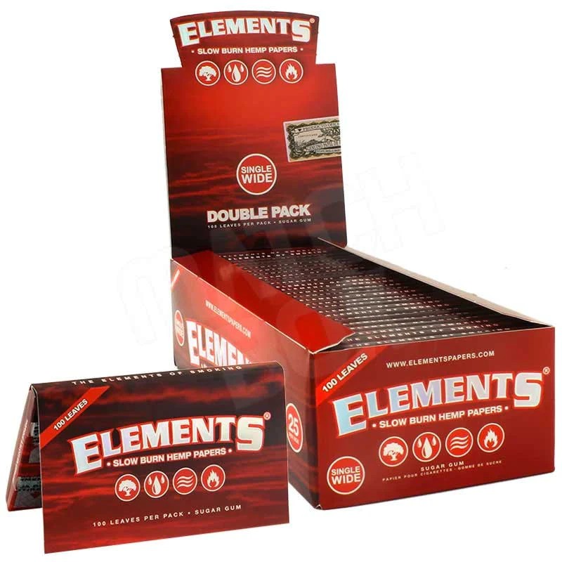 ELEMENTS Red  Papers Single Wide Size 25ct