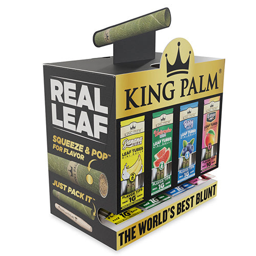 KING PALM Mini 2-Pack C-Store Display (Banana, Watermelon, Berry, Mango) 80ct