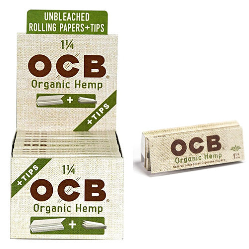 OCB Papers+Tip Organic Hemp 11/4 Size 24ct