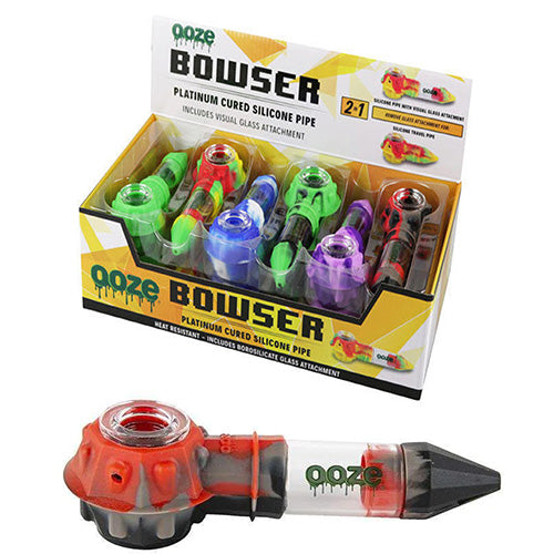 OOZE Bowser Silicone Glass Pipe Display 12ct
