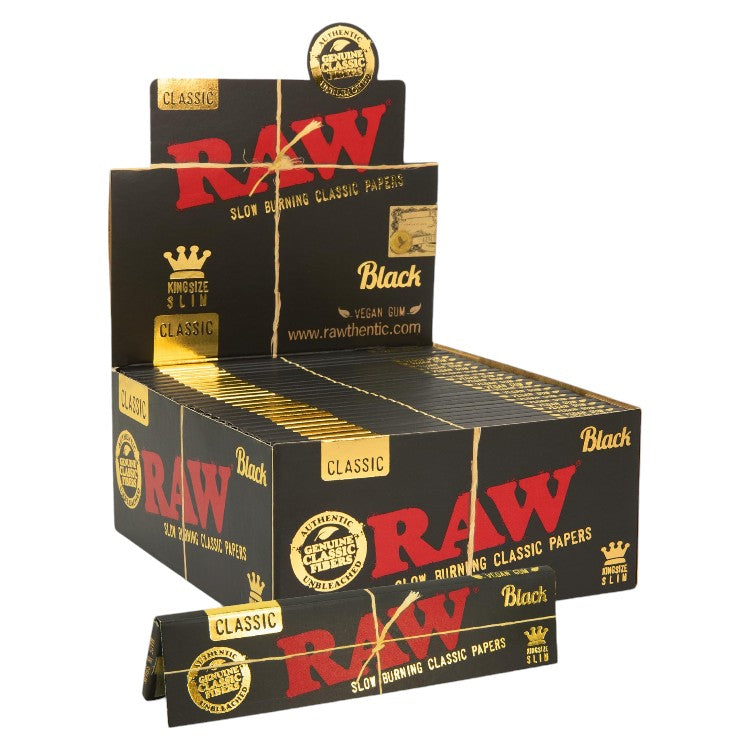 RAW Black Papers King Size Wide 50ct
