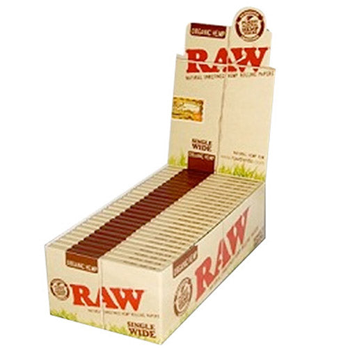 RAW Organic Papers Single Wide Size (Double Feed) 25ct