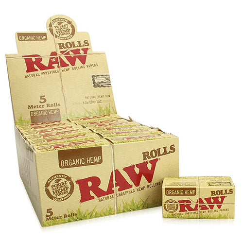 RAW Organic Papers 5 Meter Rolls King Size Slim 24ct