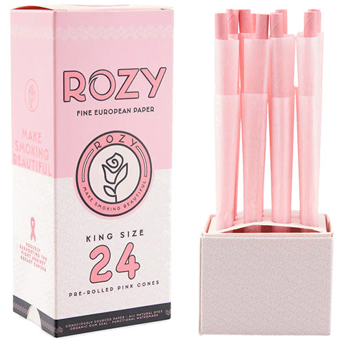 ROZY Pink Cones King Size Mini Bulk 24ct