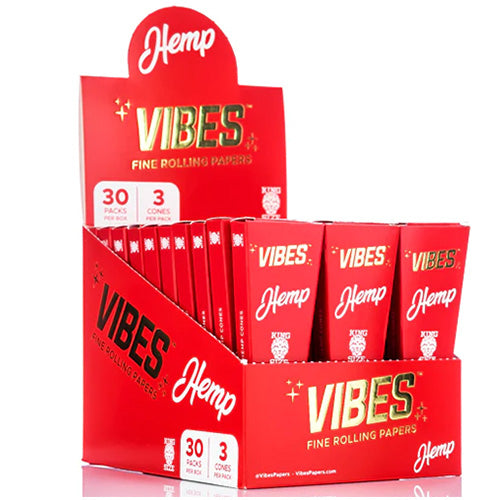 VIBES Cones Hemp King Size 3-Pack 30ct