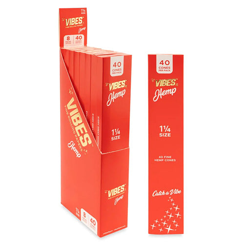 VIBES Cones Hemp 11/4 Size 40-Pack 8ct