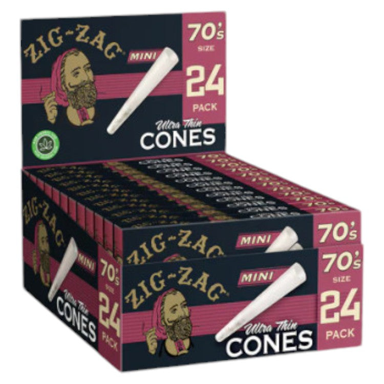 ZIG ZAG Cones Ultra Thin 70mm Mini Size 8/18ct