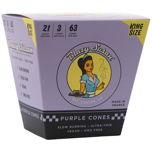 BLAZY SUSAN Purple Cones Display King Size 3/21ct