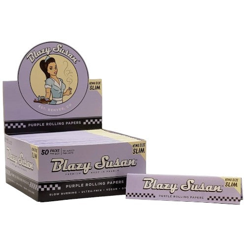 BLAZY SUSAN Purple Papers King Size Slim 50ct