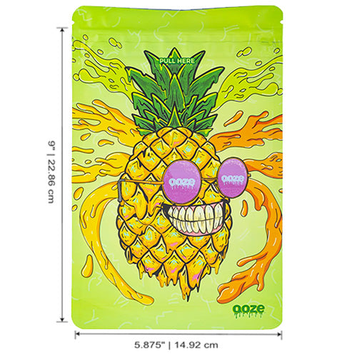 OOZE Mylar Bags Mr. Pineapple 1oz 12-Pack 12ct