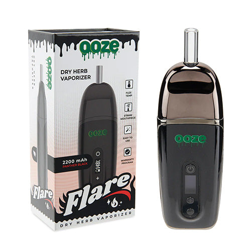 OOZE Flare Dry Flower Vaporizer Black 1ct