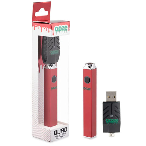 OOZE Quad Battery + Smart USB Ruby Red 1ct