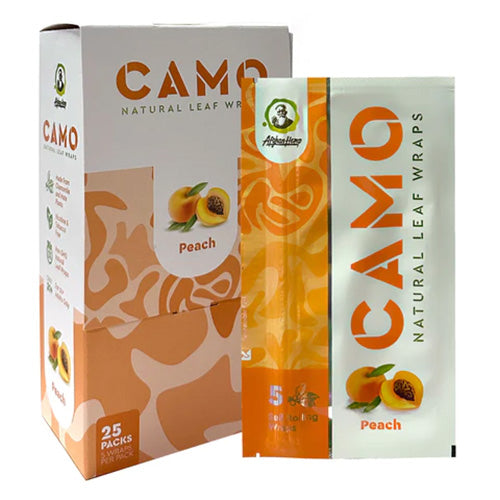CAMO Natural Leaf Wraps Peach 5-Pack 25ct