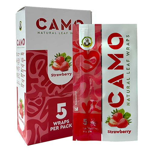 CAMO Natural Leaf Wraps Strawberry 5-Pack 25ct