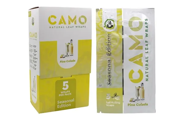 CAMO Natural Leaf Wraps Pina Colada 5-Pack 25ct