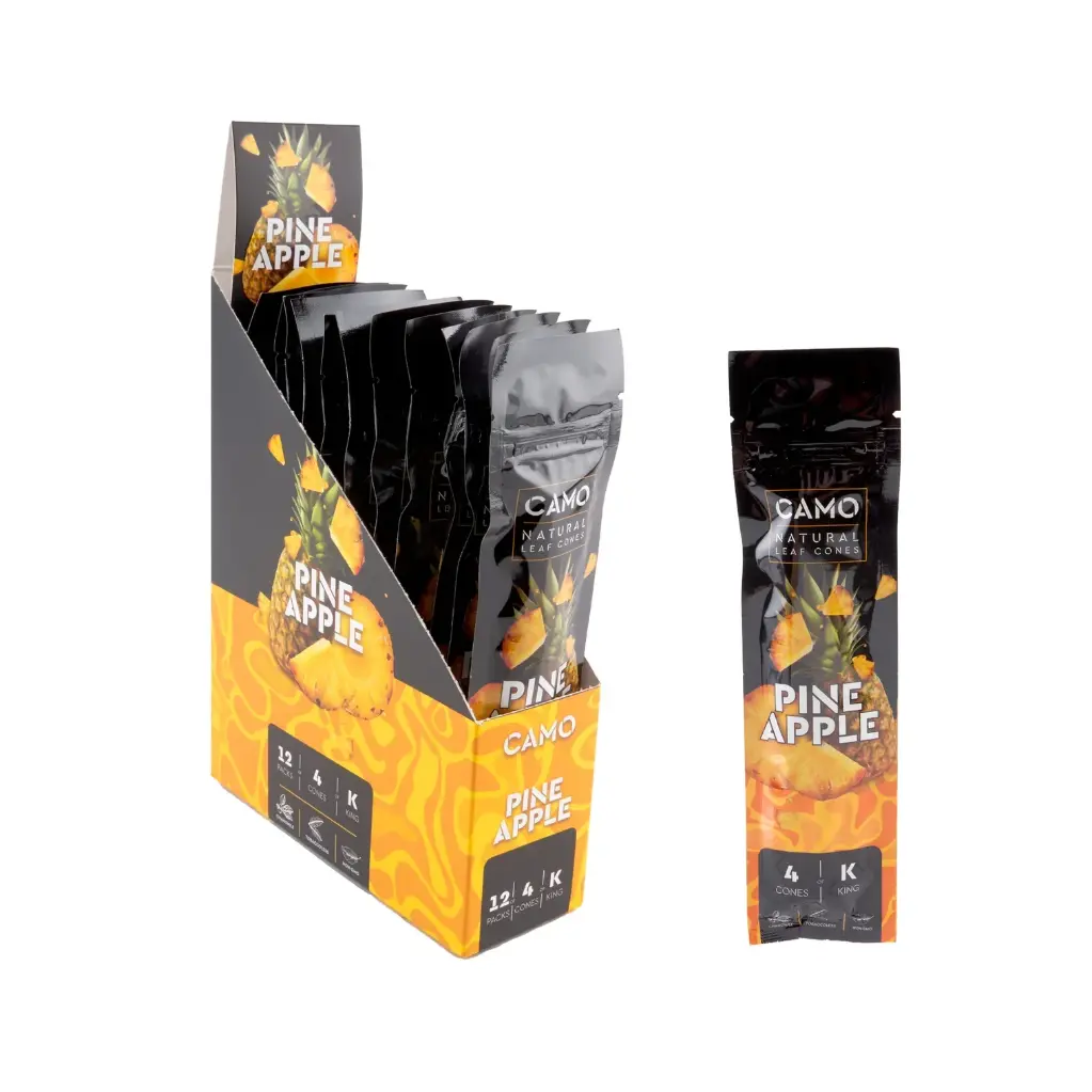 CAMO Natural Leaf Cones Pineapple 4-Pack 12ct