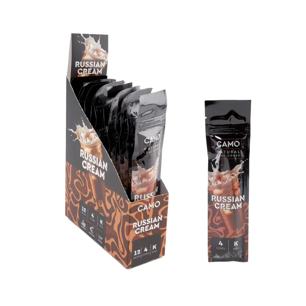 CAMO Natural Leaf Cones Russian Cream 4-Pack 12ct