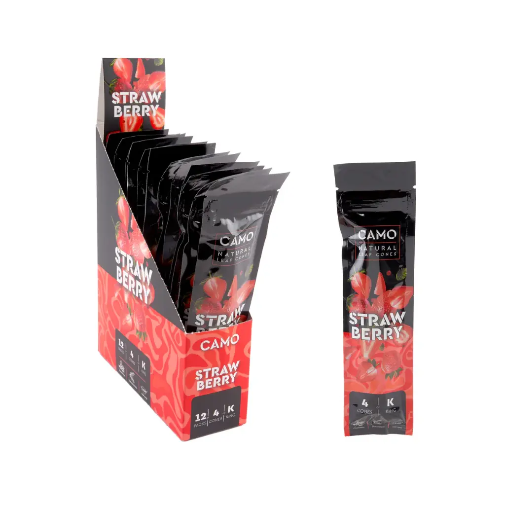 CAMO Natural Leaf Cones Strawberry 4-Pack 12ct