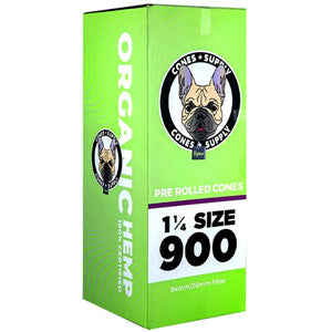 CONE SUPPLY Organic Hemp Bulk Cones 11/4 Size 900ct