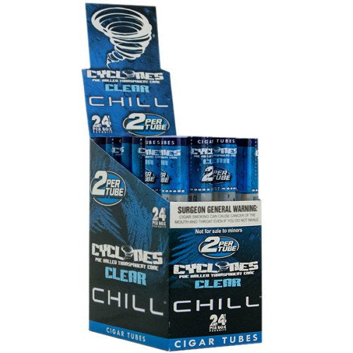 CYCLONES 2X Clear Chill Blue 24ct