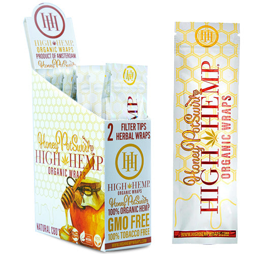 HIGH HEMP Wraps Honey Pot Swirl 25ct