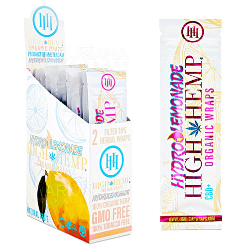 HIGH HEMP Wraps Hydro Lemonade 25ct