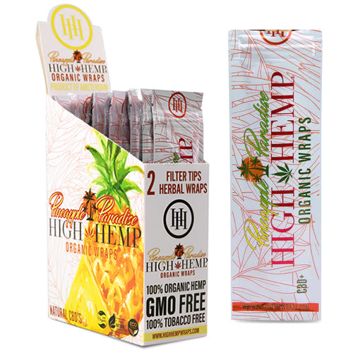 HIGH HEMP Wraps Pineapple 25ct